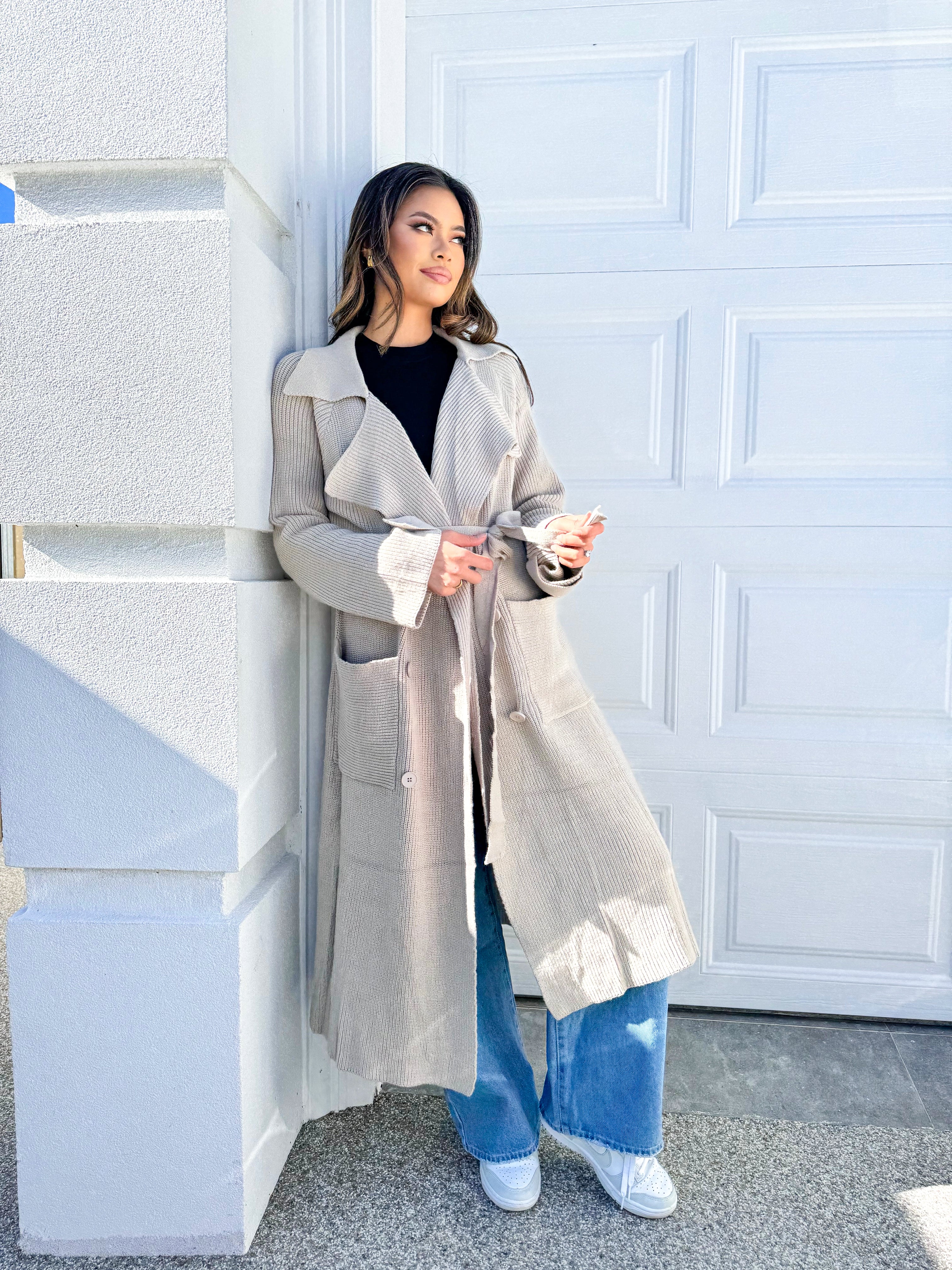 Cable Knit Trench