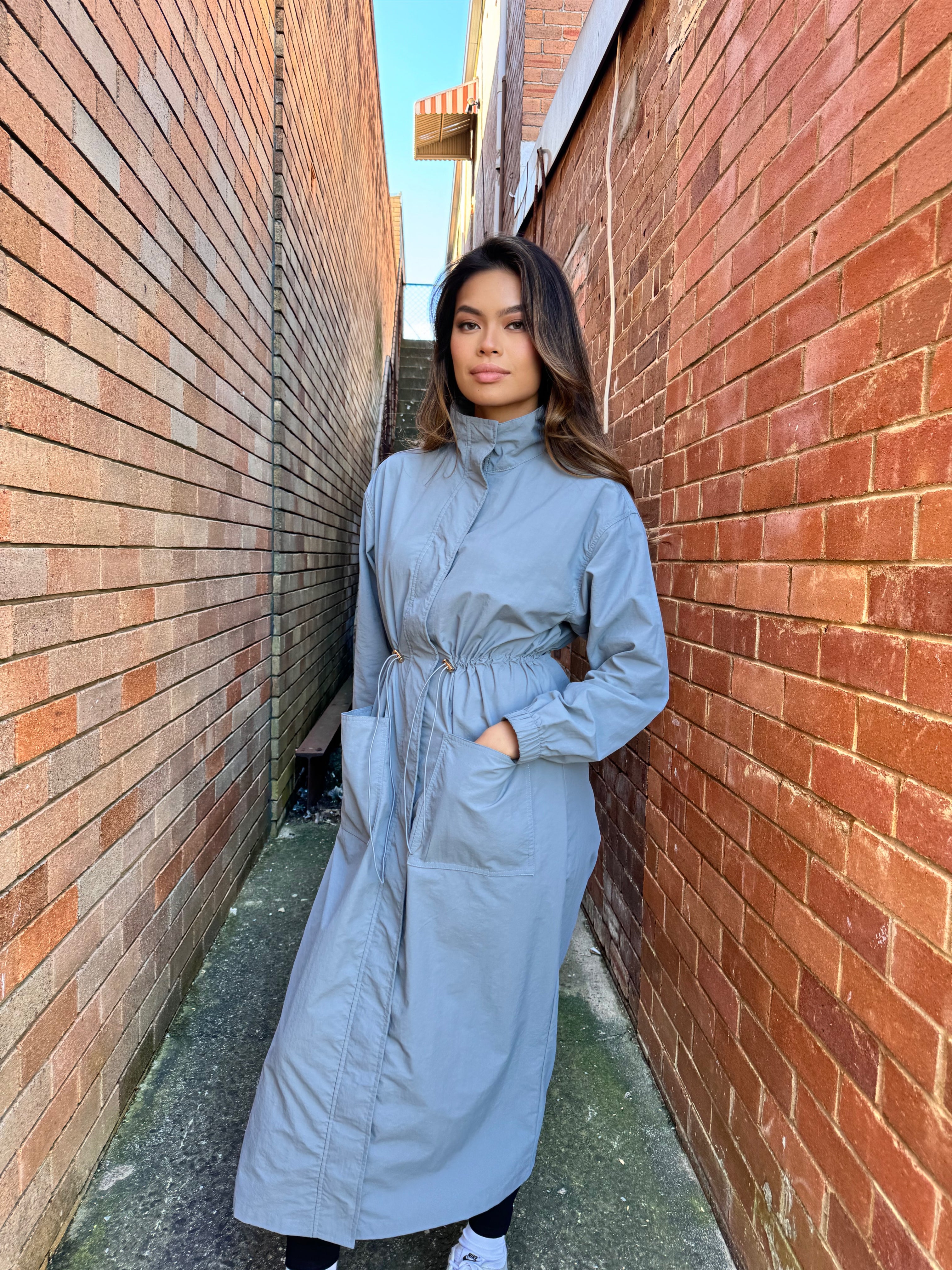 Longline Trench Dress