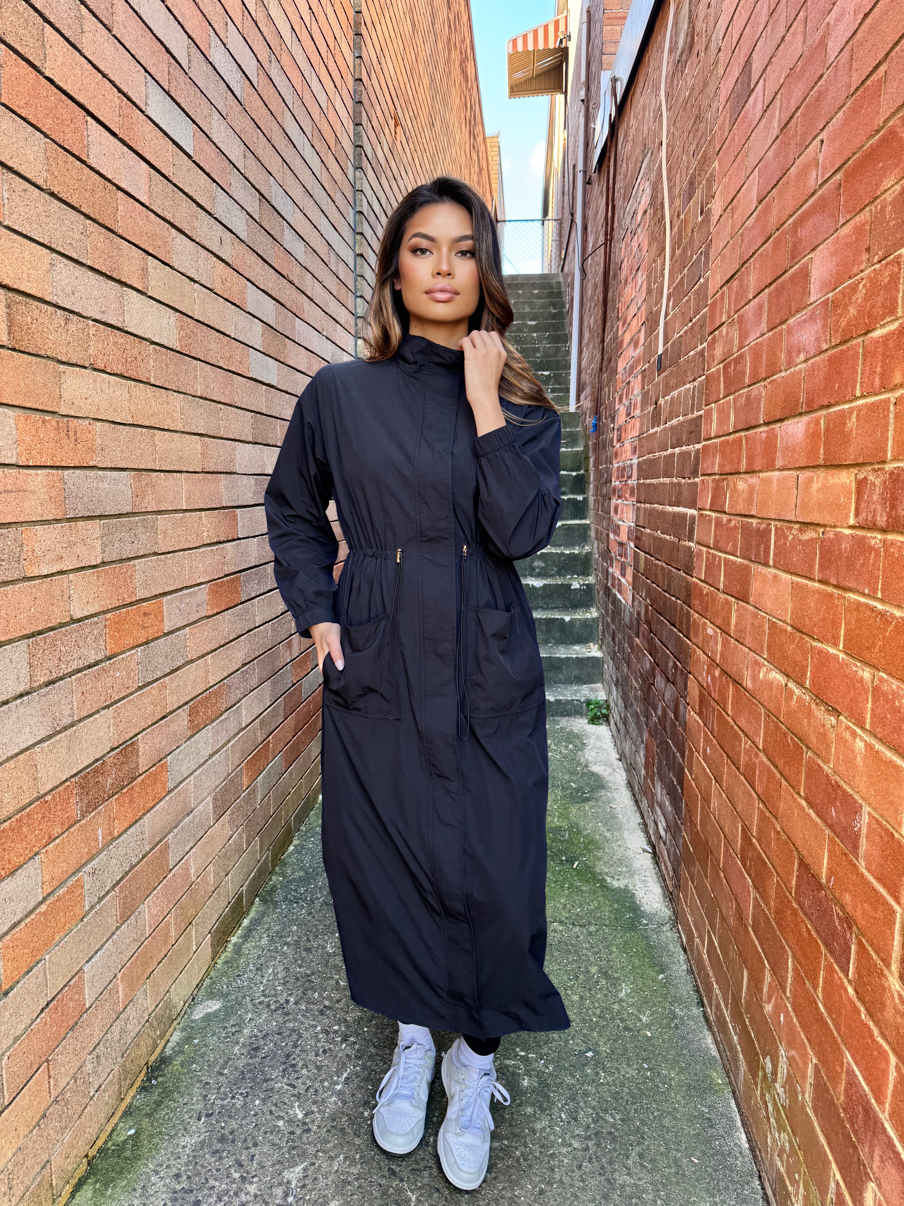 Longline Trench Dress