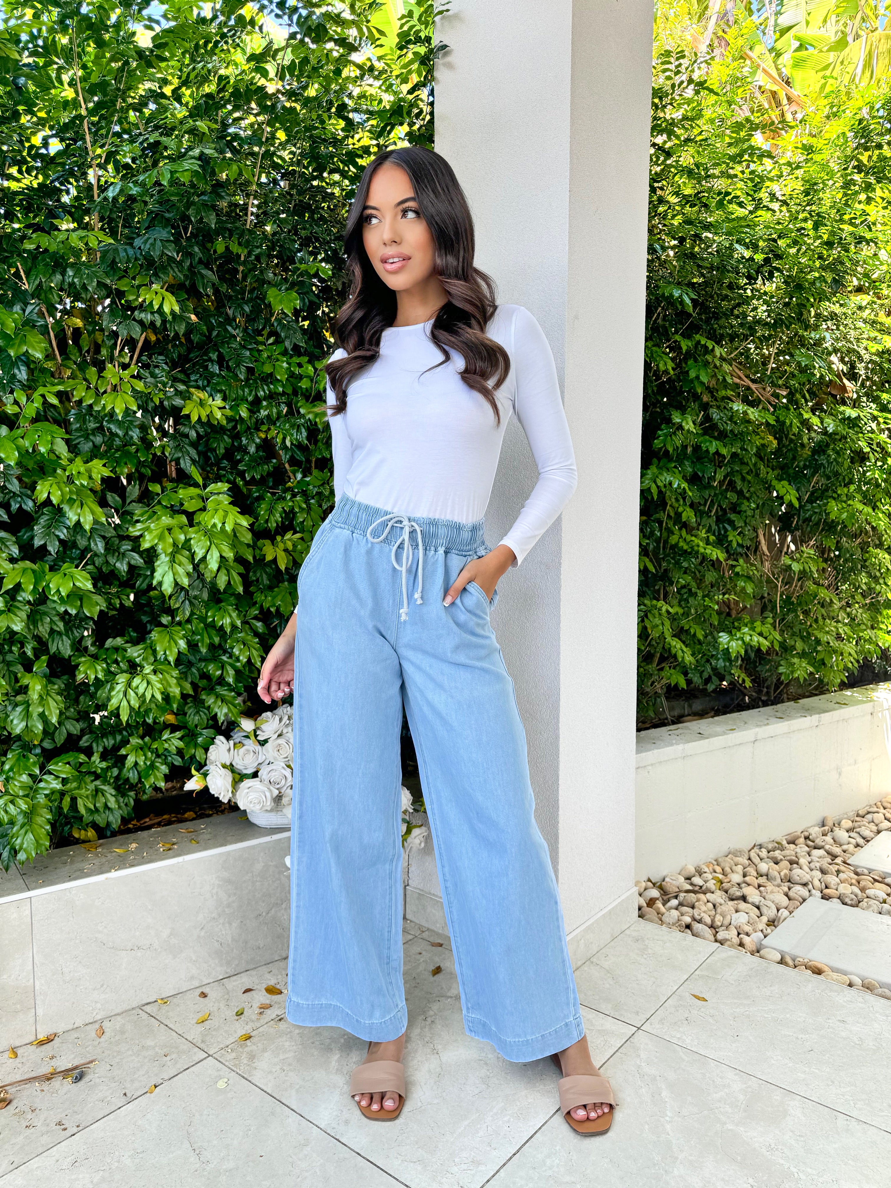 Wide Leg Denim Pant