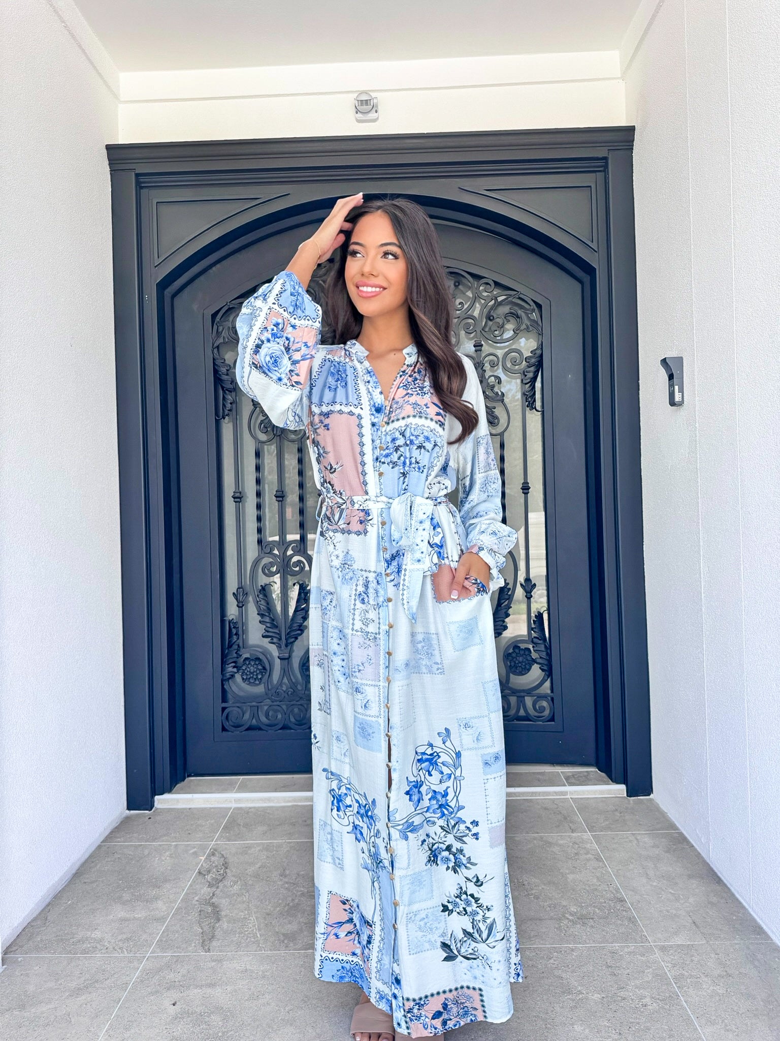 Jasmin Blue print Dress