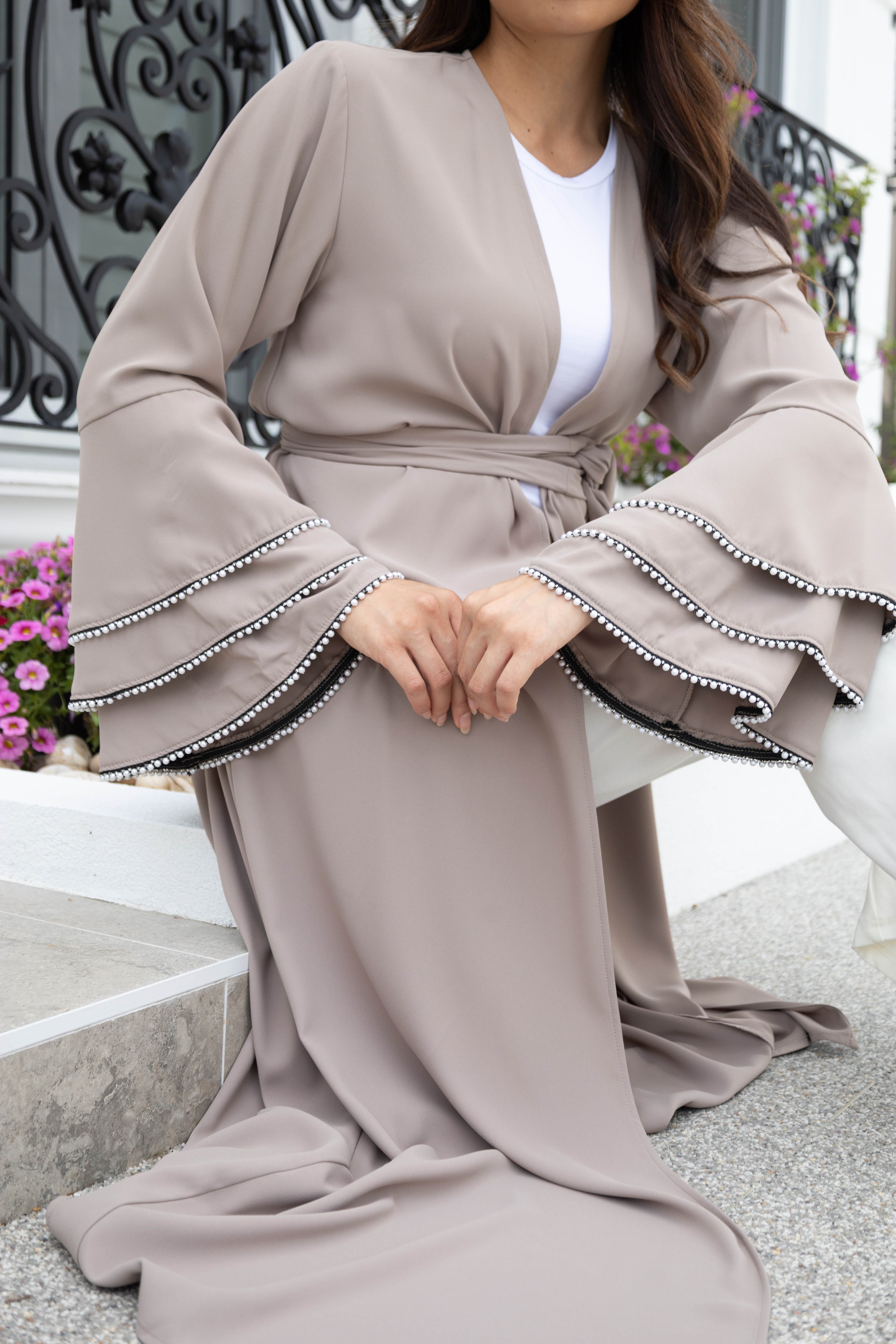 Nadirah Pearl sleeve cape