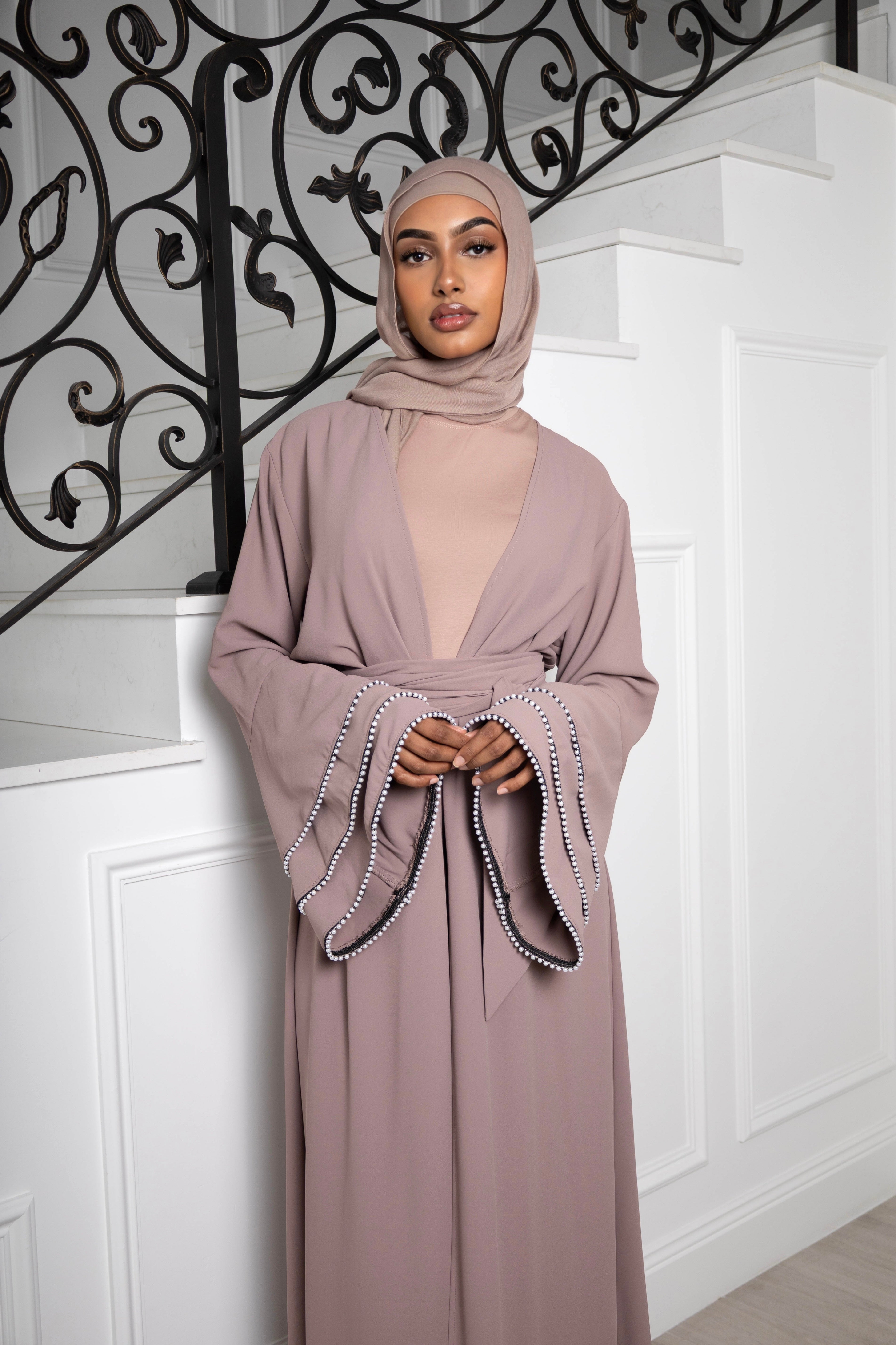 Nadirah Pearl sleeve cape