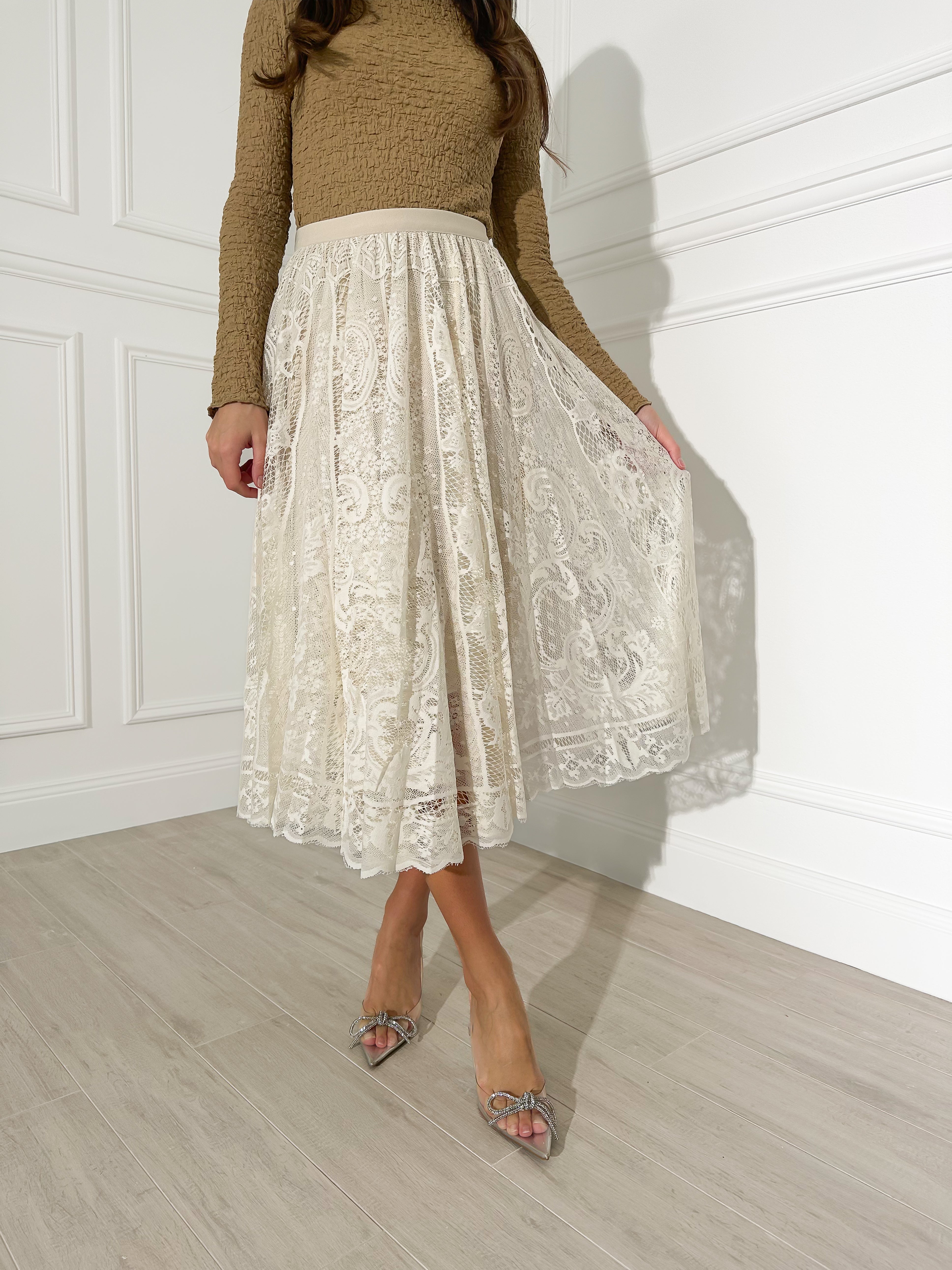 Lace skirt clearance online